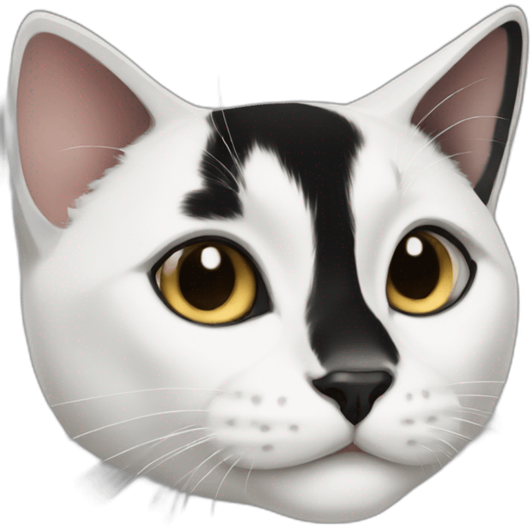 White and black cat emoji