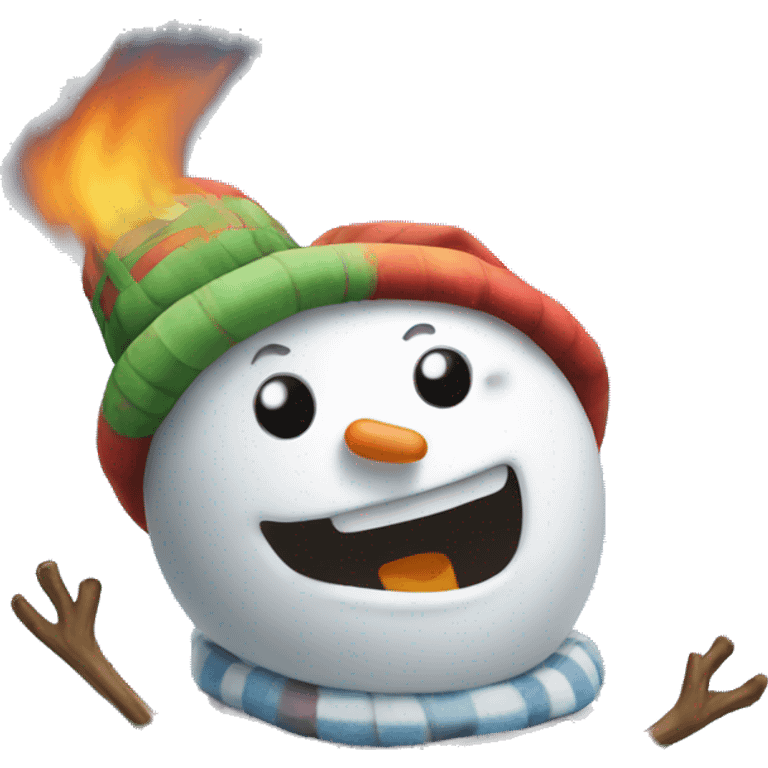  snowman melting emoji