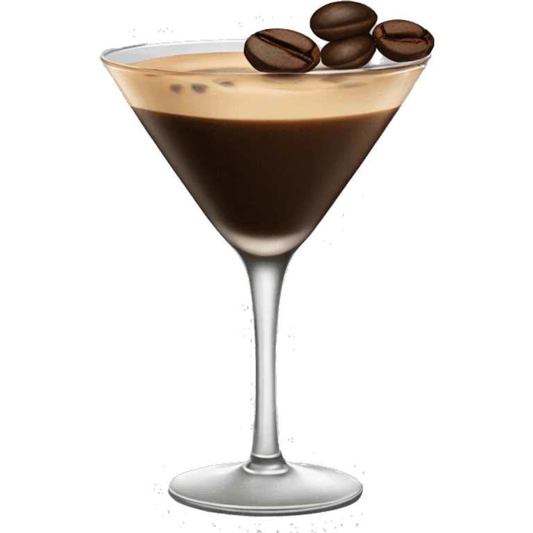 Classic espresso martini with coffee bean as garnish emoji