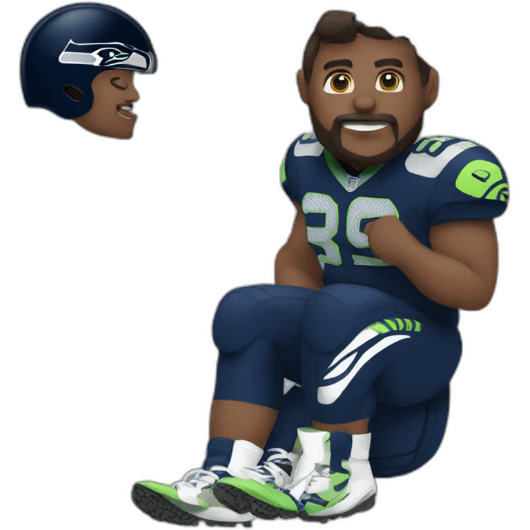 seahawks fan male emoji