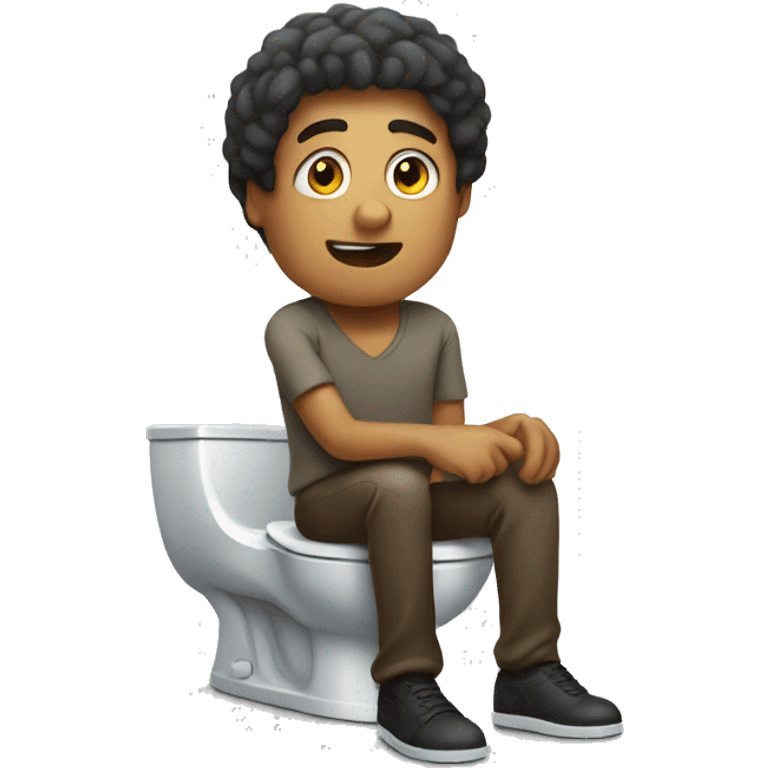 Man sitting on a toilet emoji