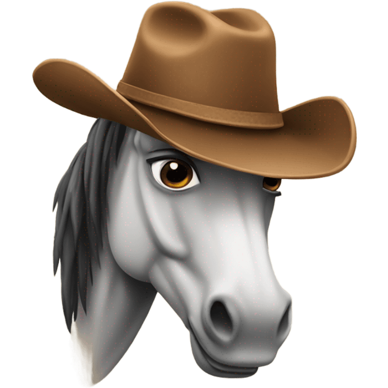 Horse with cowboy hat emoji