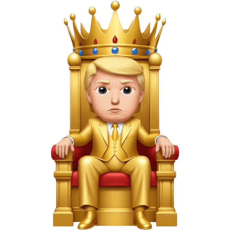 donald trump on gold throne emoji