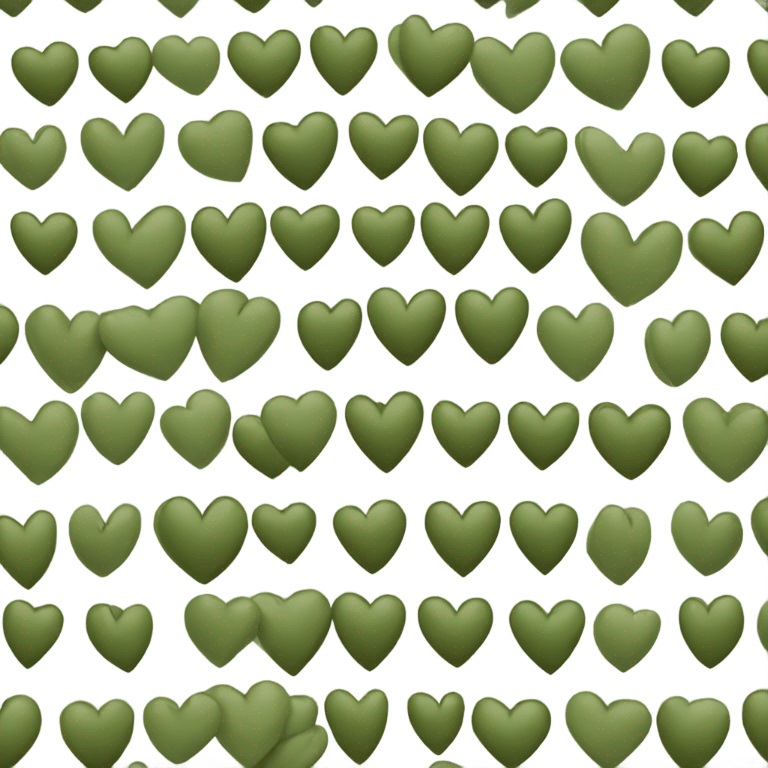 Army green heart  emoji