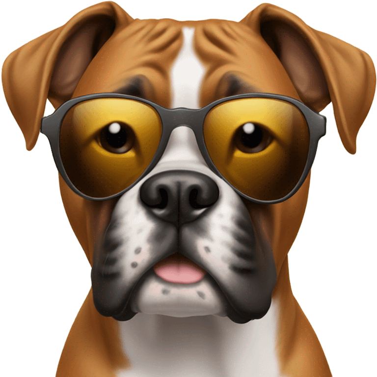 Boxer dog wearing sunglasses  emoji