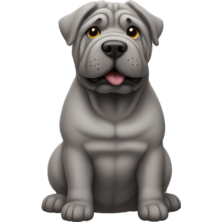 grey shar-peï with folds emoji