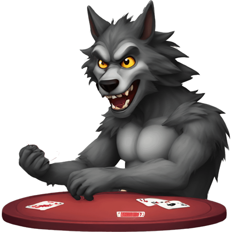 werewolf playing cards emoji