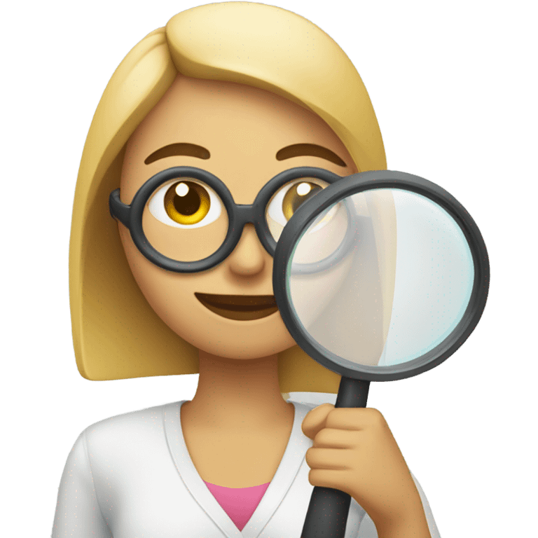 woman with magnifying glass
 emoji