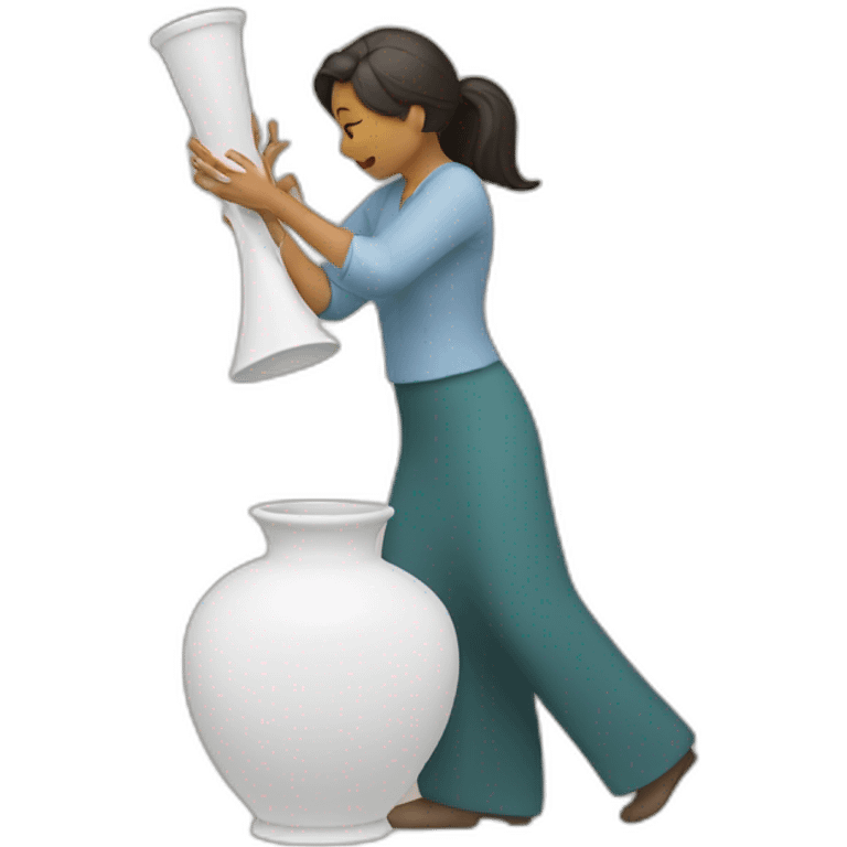 woman breaking vase emoji