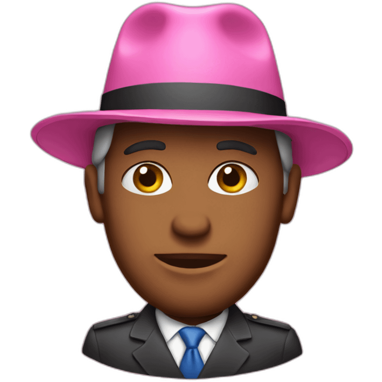 Politician with pink hat emoji