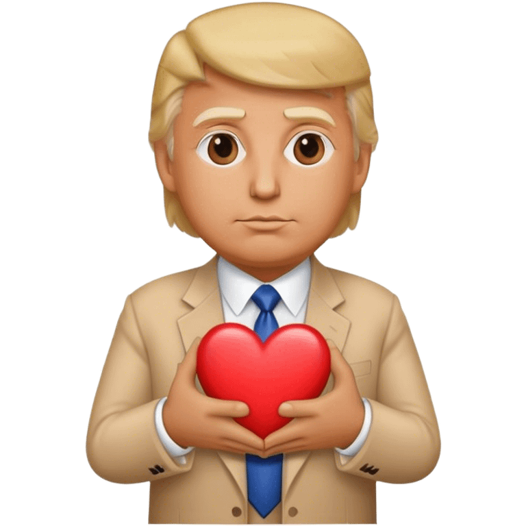 trump shows a heart emoji