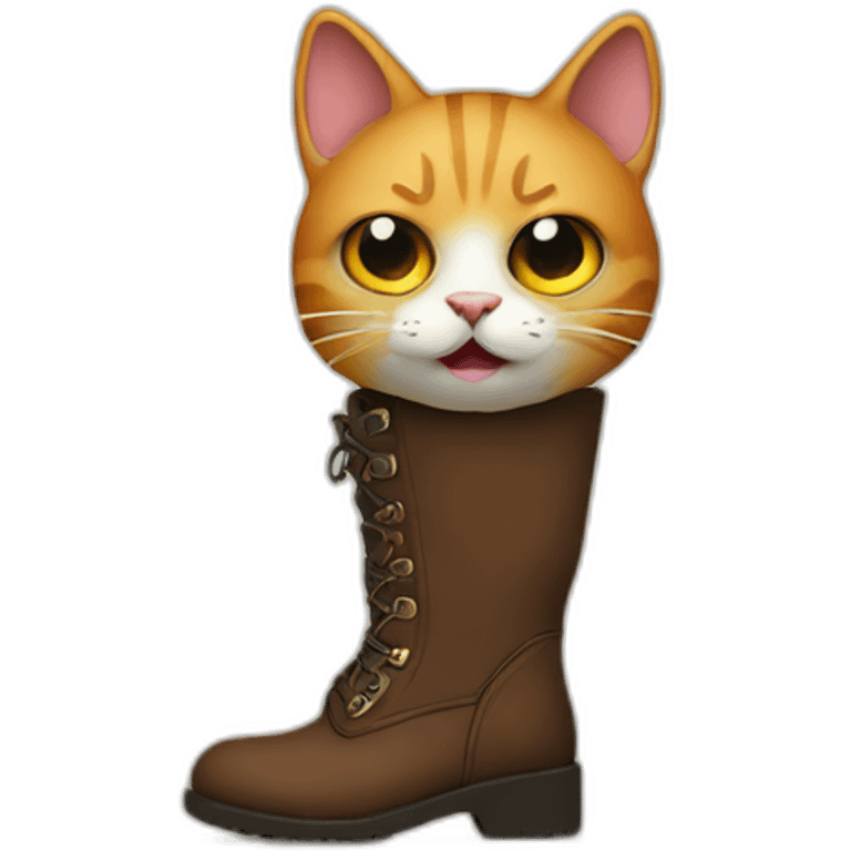 evil cat in boot emoji