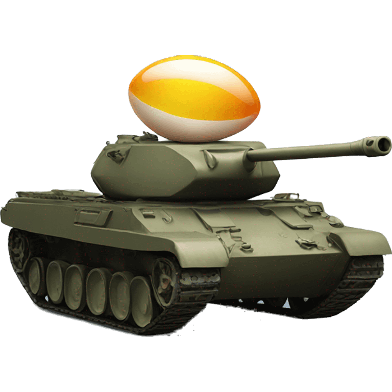 tank with big egg emoji