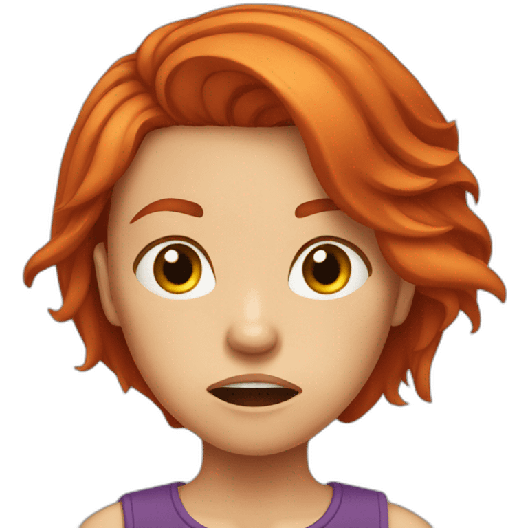 Angry Redhead girl emoji