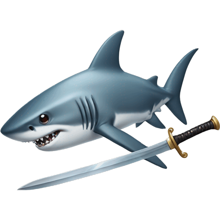 shark with a sword emoji