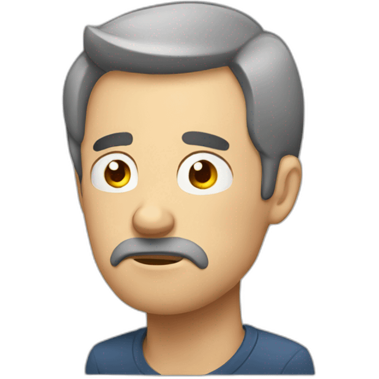 A tired man emoji