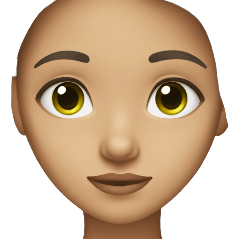 Brunette girl with green eyes slepping emoji