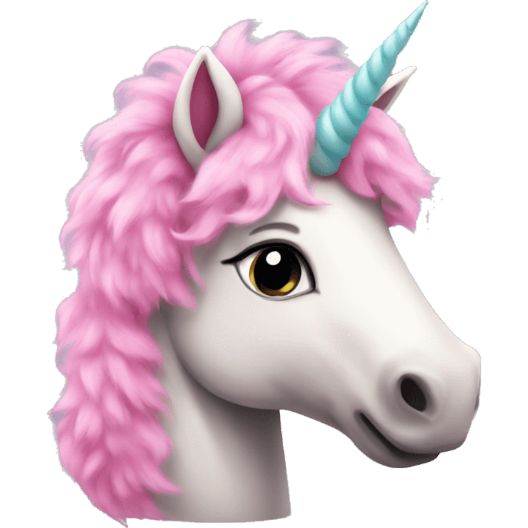 Pink fluffy unicorn  emoji