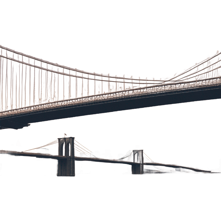 Brooklyn bridge seen from the coast emoji