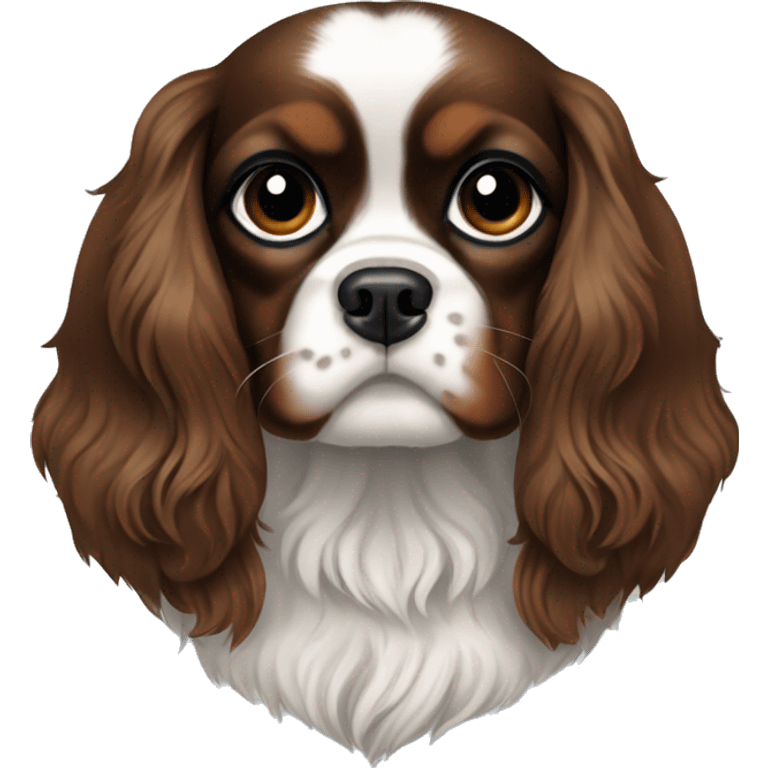 black Cavalier King Charles spaniel. No white or brown spots emoji