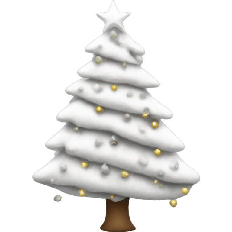 A white Christmas tree emoji