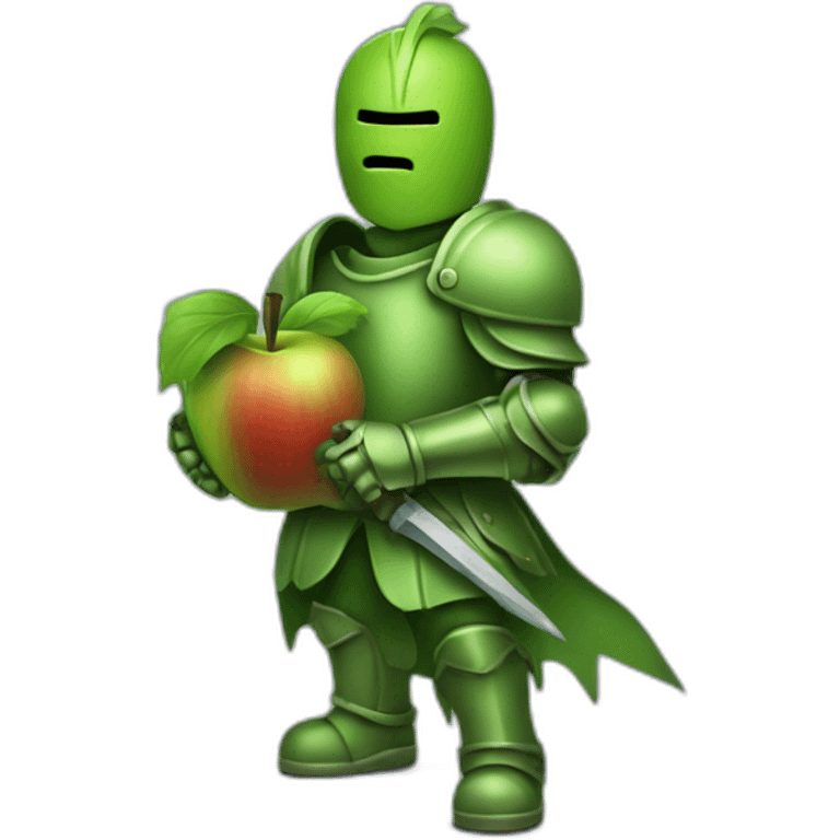 greeen apple knight? holding laptop emoji