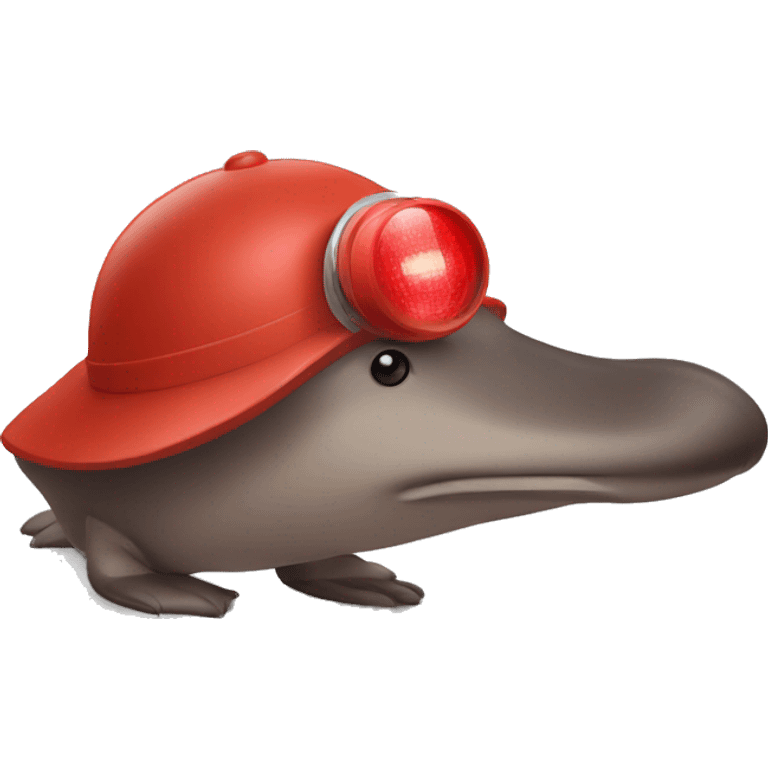 cartoon platypus with a red emergency alert on top 🚨 emoji