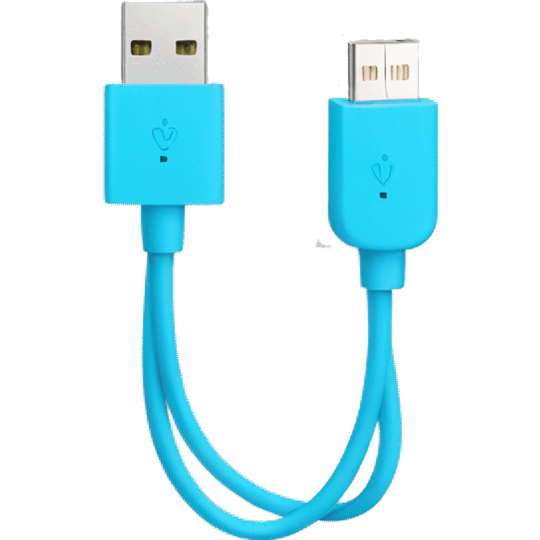 Light blue usb cable emoji