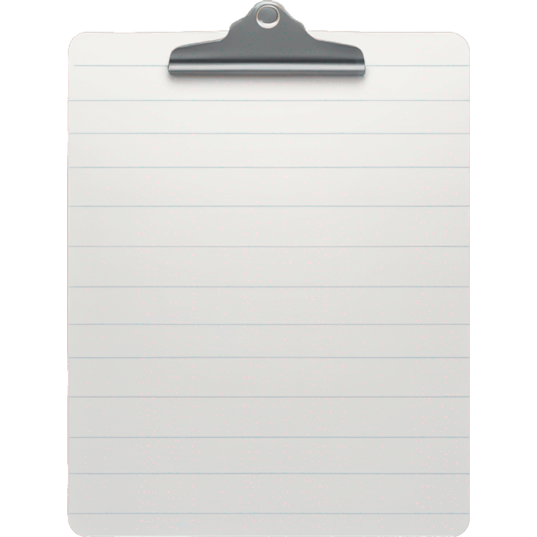 blank clipboard with 6 lines emoji