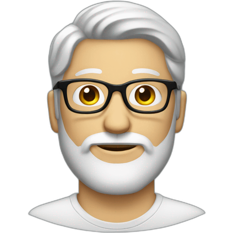 white guy with tall beard and side medium hair and glasses emoji