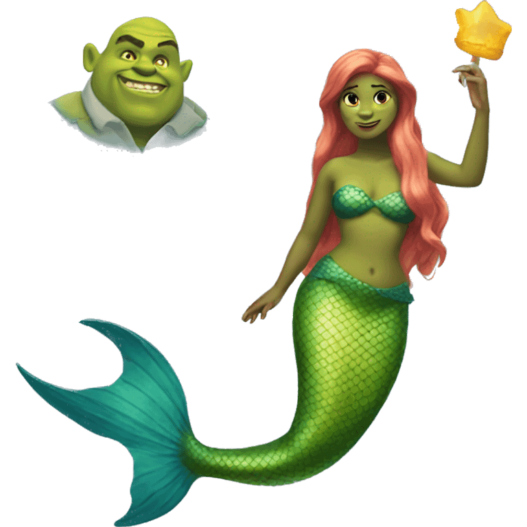 mermaid shrek emoji