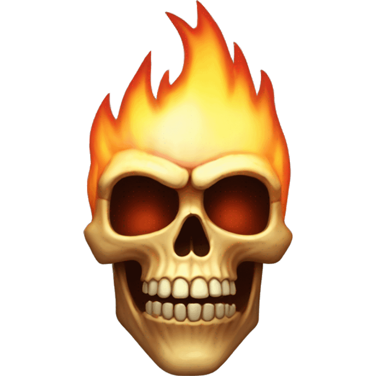 Fire skull emoji