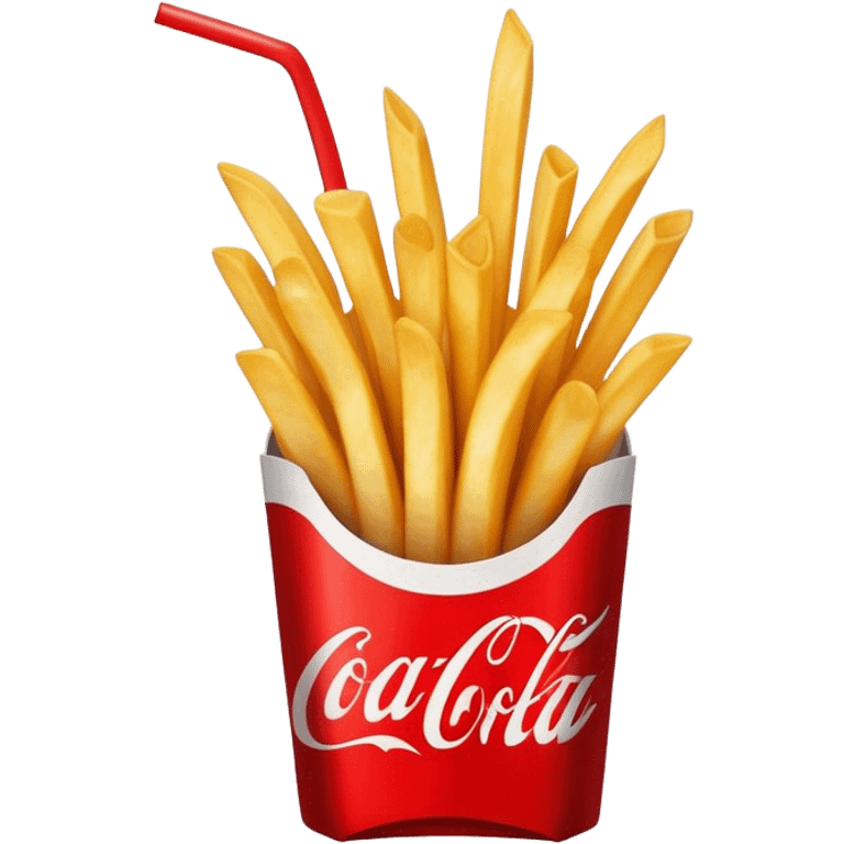 Medium french fries and a large coke emoji