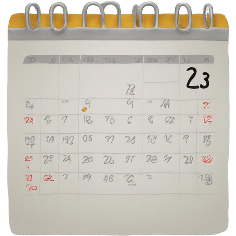 Calendar showing January 23 emoji