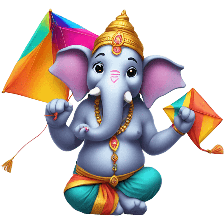 Ganesh with kite emoji