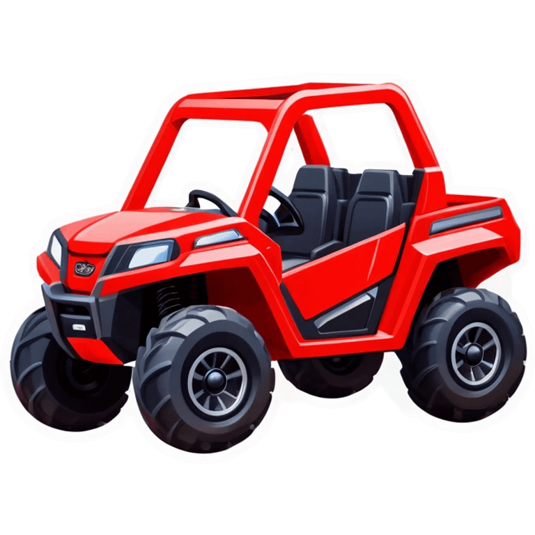 red ride on toy UTV for kids with no roof emoji