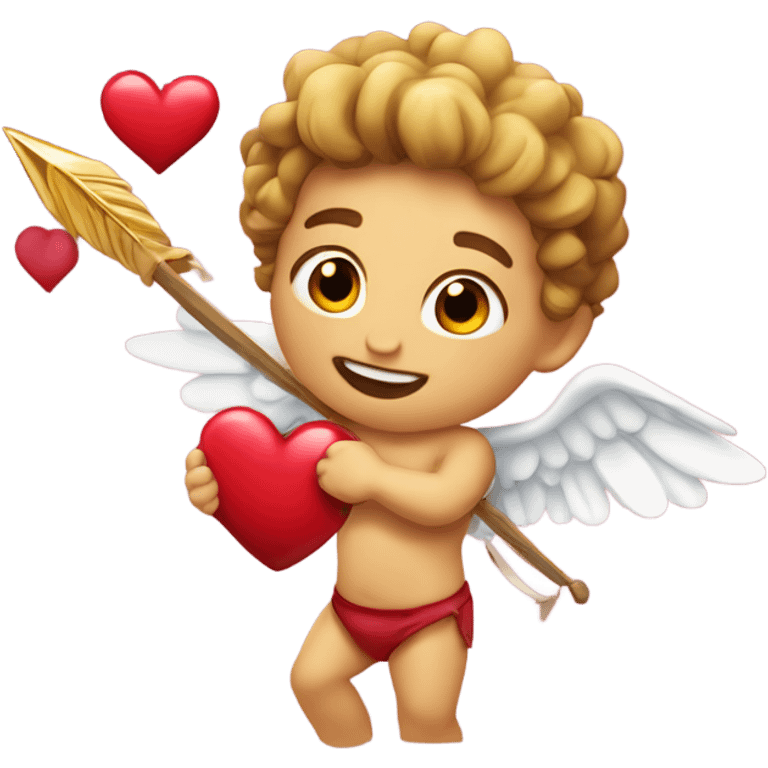 Cupido y su flecha de amor emoji