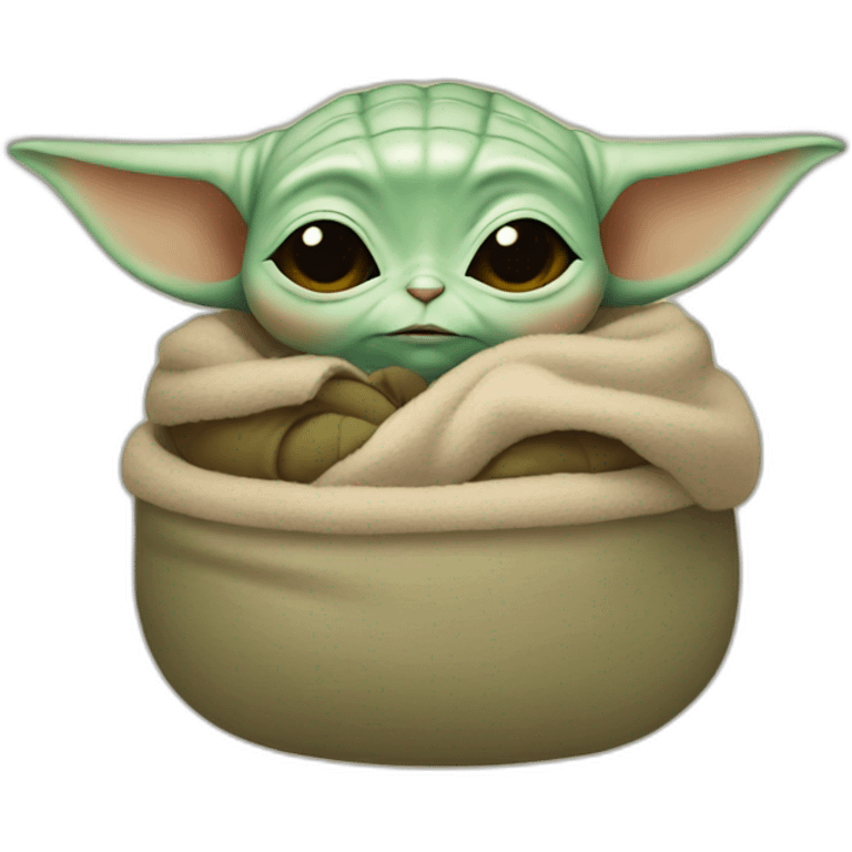 Baby Yoda sleeping emoji