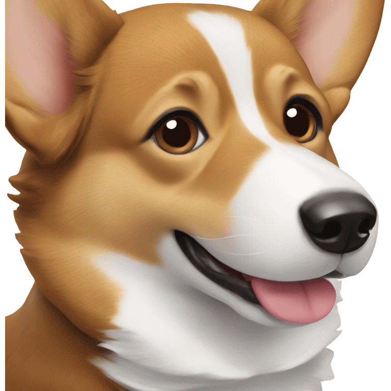 Black brown and white corgi emoji