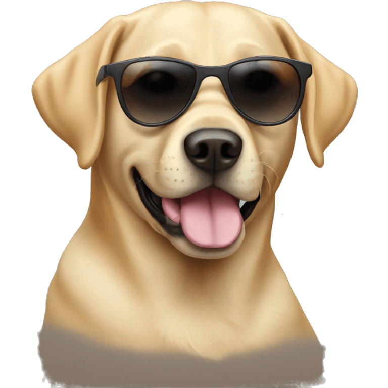 labrador with sunglasses emoji