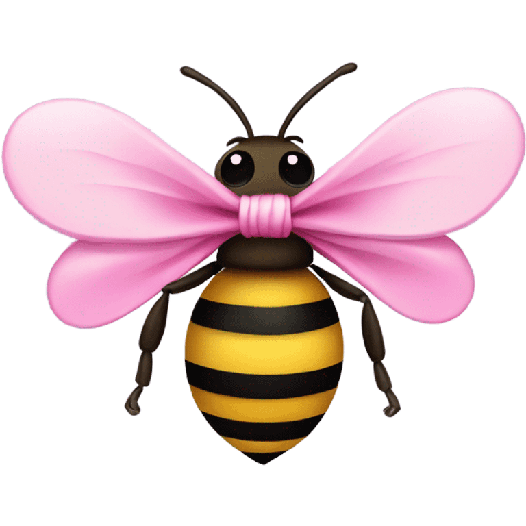 Make a bee with pink bow emoji