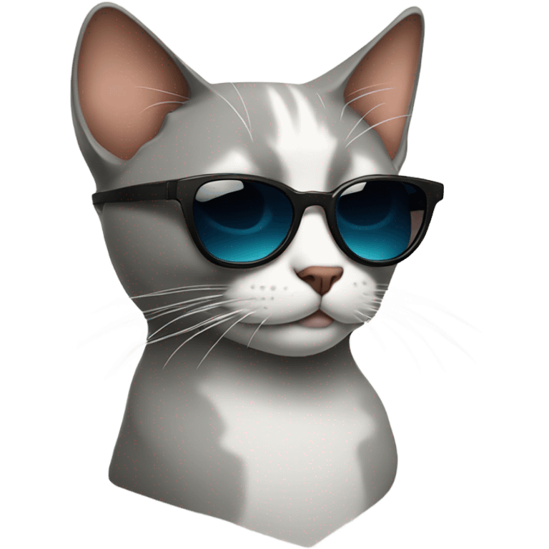 Cat with sunglasses emoji