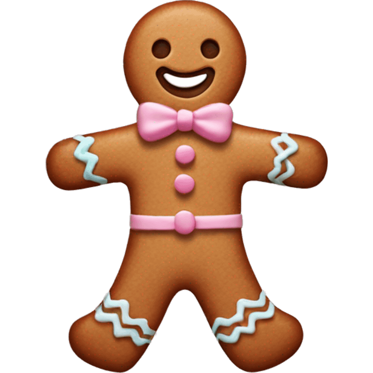 Pastel gingerbread man emoji