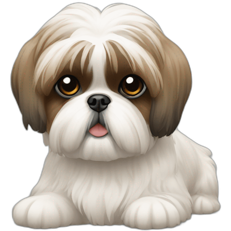 3 colour Shih tzu emoji