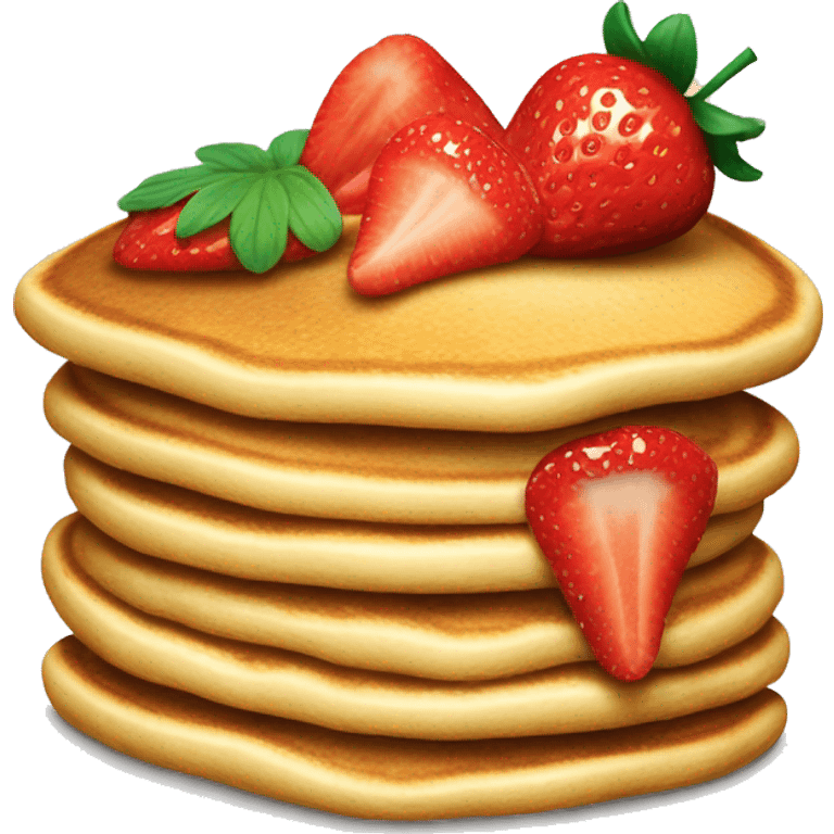 Pancakes with strawberry’s on top  emoji