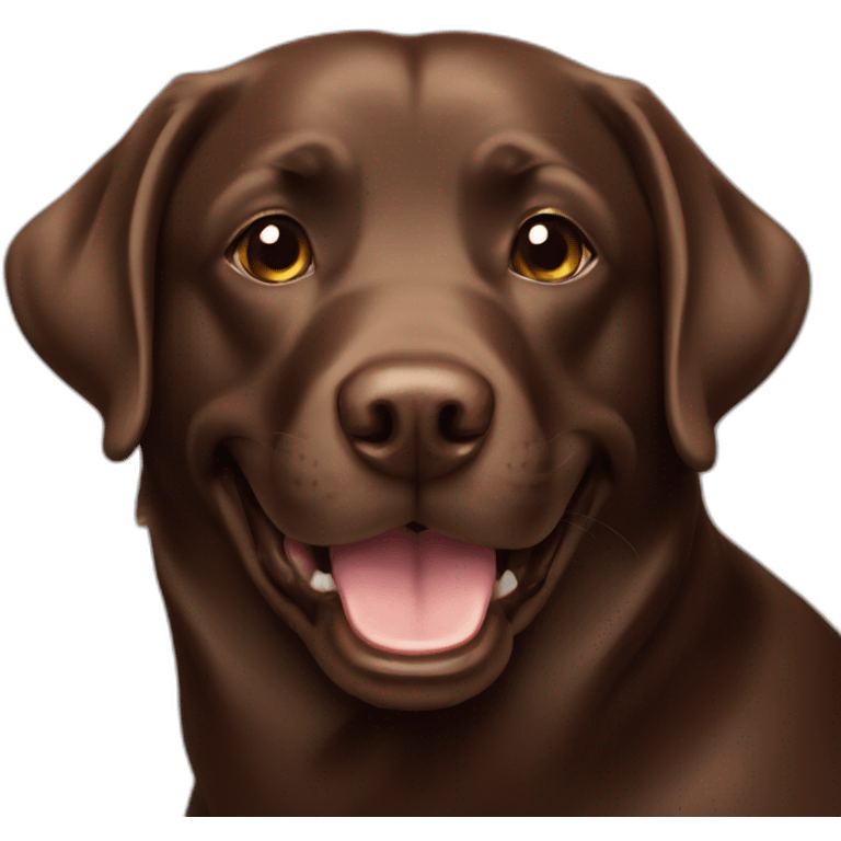 labrador chocolate smile emoji