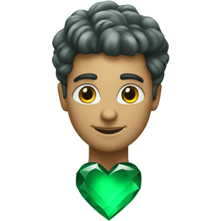 Emerald green heart emoji