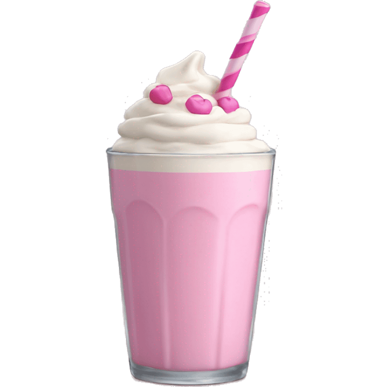 pink milkshake in milkshake glass emoji