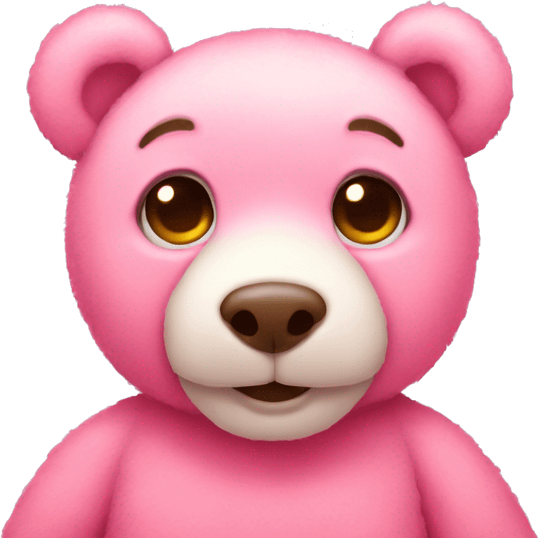 Pink cute teddy bear emoji