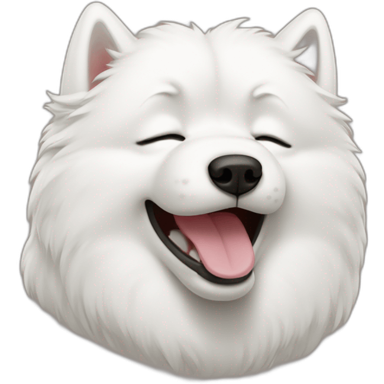 Samoyed crying emoji